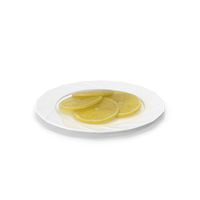 Lemon Slices In Plate PNG & PSD Images