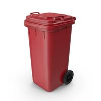 Red Wheeled Garbage Bin PNG & PSD Images