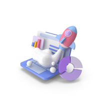 SEO Optimization Rocket Icon PNG & PSD Images