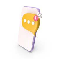 Speech Bubble On Mobile Symbol PNG & PSD Images