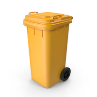 Yellow Wheeled Garbage Bin PNG & PSD Images