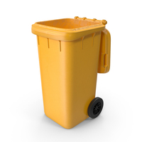 Yellow Open Wheeled Garbage Bin PNG & PSD Images