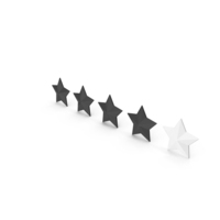Black 4 Star Rating Symbol PNG & PSD Images