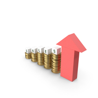 Stacked Coins With Letter Cubes PNG & PSD Images