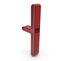 Red Glass Korean Letter EO PNG & PSD Images