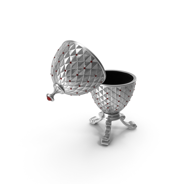 Vintage Faberge Egg Silver Open PNG & PSD Images