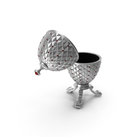 Vintage Faberge Egg Silver Open PNG & PSD Images