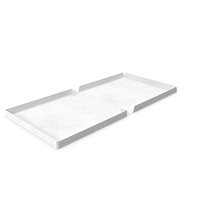 6-inch White Paper Pizza Box - Full Open PNG & PSD Images