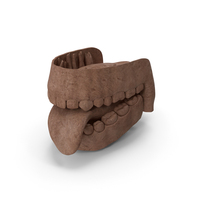 Clay Human Mouth Gums Teeth and Tongue PNG & PSD Images