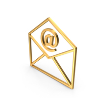 EMAIL SYMBOL GOLD PNG & PSD Images