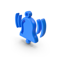 BELL SYMBOL BLUE PNG & PSD Images