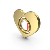 Flag Heart Circular Icon Flag of Malta PNG & PSD Images