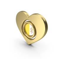 Gold Flag Heart Icon Of Vatican City PNG & PSD Images