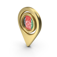Gold Location Flag Icon Of Afghanistan PNG & PSD Images