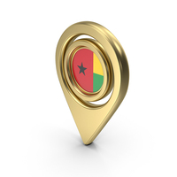 Gold Location Flag Icon Of Guinea Bissau PNG & PSD Images