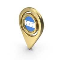 Gold Location Flag Icon Of Honduras PNG & PSD Images