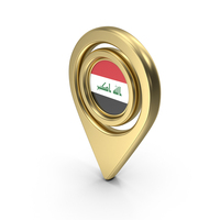 Gold Location Flag Icon Of Iraq PNG & PSD Images
