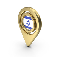 Gold Location Flag Icon Of Israel PNG & PSD Images