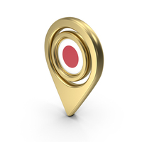 Gold Location Flag Icon Of Japan PNG & PSD Images