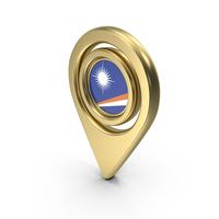 Gold Location Flag Icon Of Marshall Islands PNG & PSD Images