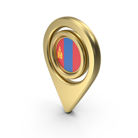 Gold Location Flag Icon Of Mongolia PNG & PSD Images