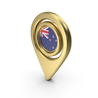 Gold Location Flag Icon Of New Zealand PNG & PSD Images