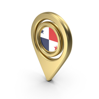 Gold Location Flag Icon Of Panama PNG & PSD Images