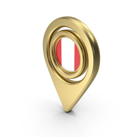 Gold Location Flag Icon Of Peru PNG & PSD Images