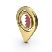 Gold Location Flag Icon Of Qatar PNG & PSD Images