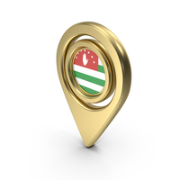 Gold Location Flag Icon Of Republic Of Abkhazia PNG & PSD Images