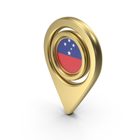 Gold Location Flag Icon Of Samoa PNG & PSD Images