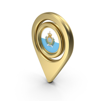 Gold Location Flag Icon Of San Marino PNG & PSD Images