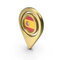 Gold Location Flag Icon Of Spain PNG & PSD Images