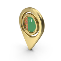 Flag Location Icon Flag of Turkmenistan PNG & PSD Images