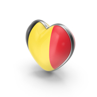 Heart Shape Flag of Belgium PNG & PSD Images
