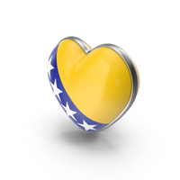 Heart Shape Flag of Bosnia and Herzegovina PNG & PSD Images