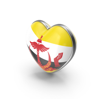 Heart Shape Flag of Brunei PNG & PSD Images