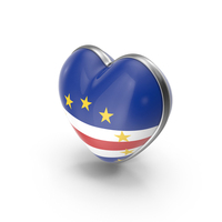 Heart Shape Flag Of Cape Verde PNG & PSD Images