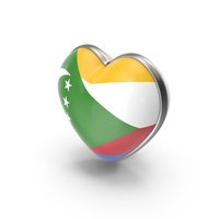 Heart Shape Flag of Comoros PNG & PSD Images