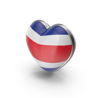 Heart Shape Flag of Costa Rica PNG & PSD Images