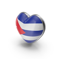 Heart Shape Flag of Cuba PNG & PSD Images