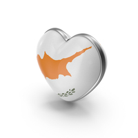 Heart Shape Flag of Cyprus PNG & PSD Images
