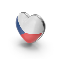 Heart Shape Flag of Czech Republic PNG & PSD Images