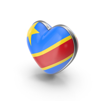 Heart Shape Flag of Democratic Republic of Congo PNG & PSD Images