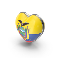 Heart Shape Flag of Ecuador PNG & PSD Images