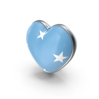 Heart Shape Flag of Federated States of Micronesia PNG & PSD Images