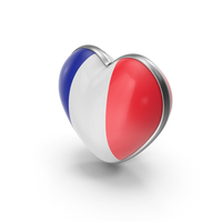 Heart Shape Flag of France PNG & PSD Images