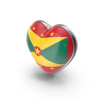 Heart Shape Flag of Grenada PNG & PSD Images