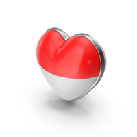 Heart Shape Flag of Indonesia PNG & PSD Images