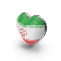 Heart Shape Flag Of Iran PNG & PSD Images